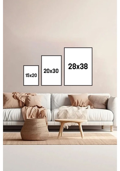 Tek Parça Çerçeve Görünümlü Ahşap Mdf Poster Tablo Ctmd Tek0467 Mdf Krem Çerçevesiz
