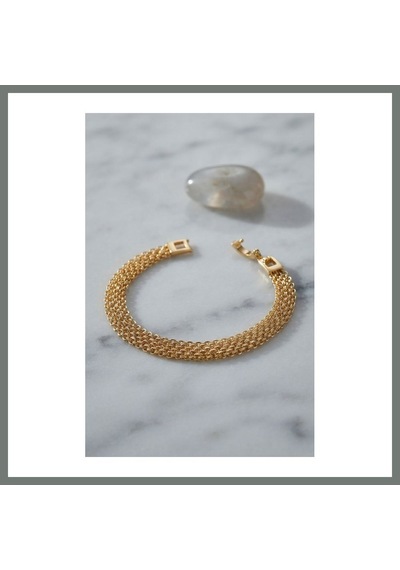 Mmb-trade Hasır Zincir Model Pirinç Gold Renk Kadın Bileklik Mmbz
