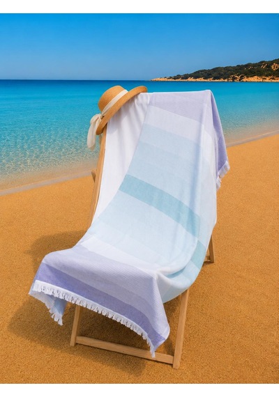%100 Pamuk 90x160 Cm Unisex Plaj Havlusu Baveno Desen001