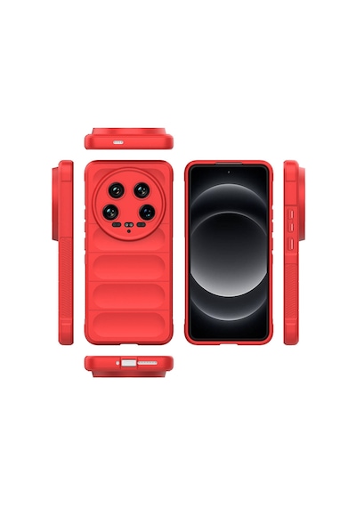 Xiaomi Mi 14 Ultra Kılıf Kamera Korumalı Esnek Silikon Parmak Şeritli Pazarplus Lacivert