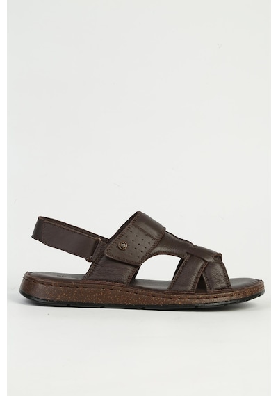 Pierre Cardin Hakiki Deri Erkek Kahve Sandalet Pc-7331 Kahverengi