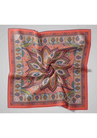 Silk Home Twill İpek Eşarp 11476-28 Parlak Yavruağzı, Haki, Yeşil, Petrol Yeşili