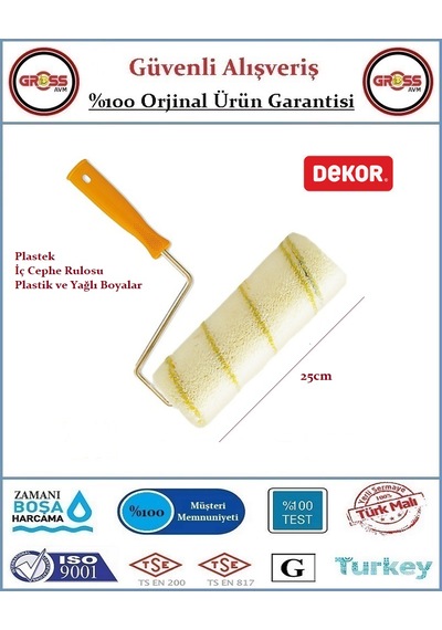 Dekor Plasdek Tavan Boya Rulosu - 25cm