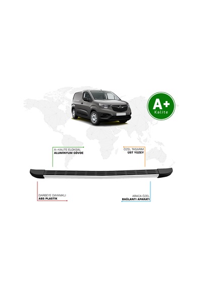 Opel Combo Panelvan Arka Basamak Uzun Şasi 2019 Model Ve Sonrası S-line