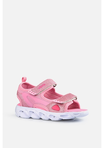 Vicco Roy Işıklı Kız Çocuk Pembe Sandalet Pembe