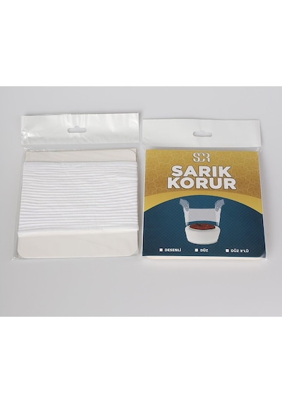 Camimarket Sarık Şekillendirici - Sarık Korur Sarık Kılıfı Dalgalı Desenli Beyaz