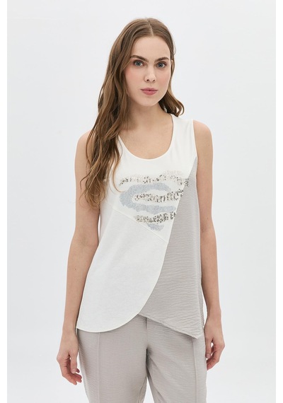 Daıdo Kadın T-shirt 20y311904725 Ekru