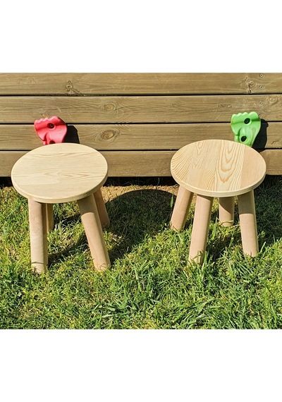 Doğal Masif Ahşap Yuvarlak Tabure 25cm Çap Kırtkırt Ahşap