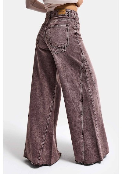 it's basic Kadın Koyu Kot Rengi 4s6-157 Süper Palazzo %100 Koton Denim Jean