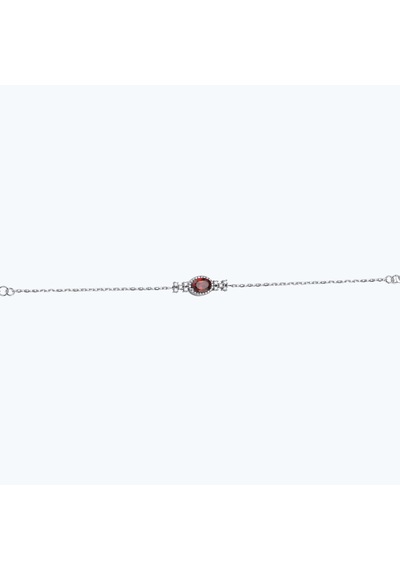 Altınbaş Pırlanta Rhodolite Taşlı Oval Bileklik Erm1020rdl-14k Beyaz