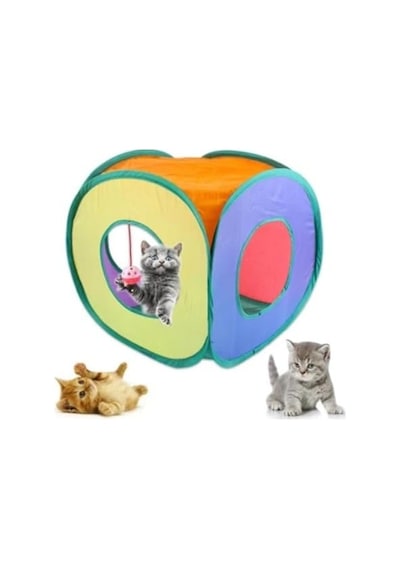 Renkli Katlanır Kedi Ve Köpek Oyun Tüneli, Eğlenceli Tasarım 80474483