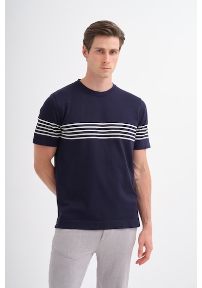Cazador Erkek Bisiklet Yaka Triko Tshirt 30400 Lacivert Lacivert