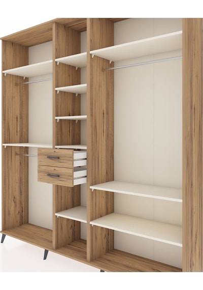 Hyperion Dolap 10 Raflı 2 Çekmeceli 3 Askılı 220x44x243 Çam-aytaşı/çam Çok Renkli Hyperion Dolap 10 Raflı 2 Çekmeceli 3 Askılı 220x44x243 Çam-aytaşı/çam Çok Renkli