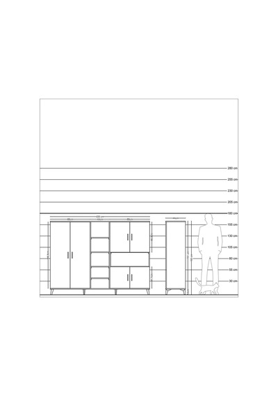 Hyperion Dolap 13 Raflı 6 Kapaklı 220x44x163 Çam-aytaşı/çam Aytası/atlas Çam - Atlas Çam Hyperion Dolap 13 Raflı 6 Kapaklı 220x44x163 Çam-aytaşı/çam Aytası/atlas Çam - Atlas Çam