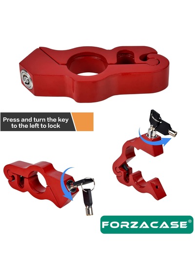 Forzacase Motosiklet Kilidi Gidon Ve Fren Kilit Fc1002 Siyah