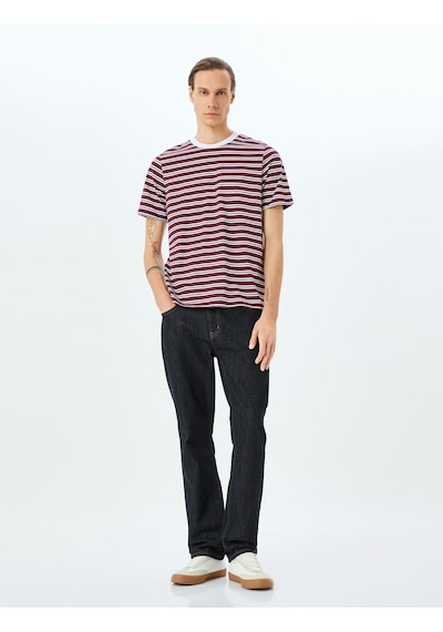 Koton Kısa Kollu Pamuklu Regular Fit Bisiklet Yaka Çizgili Tişört Bordo Çizgili 5sam10122hk Bordo Çizgili Bordo Koton Kısa Kollu Pamuklu Regular Fit Bisiklet Yaka Çizgili Tişört Bordo Çizgili 5sam10122hk Bordo Çizgili Bordo
