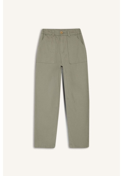 Defacto Erkek Çocuk Loose Fit Standart Paça Gabardin Pantolon F2478a825aukh400 Haki