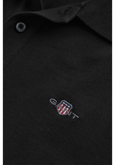 Gant Erkek Regular Fit Shield Pique Polo T-shirt - Siyah Black