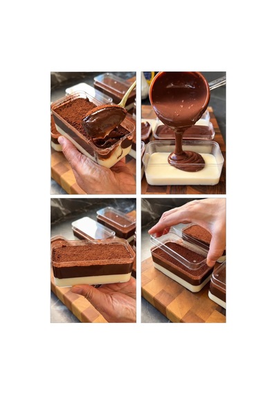 Şeffaf Kapaklı Tiramisu Magnolia Tatlı Pasta Sunum Ve Saklama Kabı 10 Adet