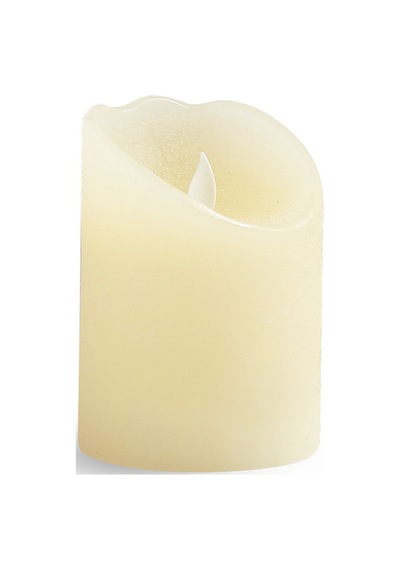 Pasabahce Silindir Led Mum 10x7.5 Cm - 1 Adet Krem