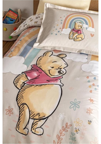 Winnie The Pooh Rainbow Disney Lisanslı Bebek Nevresim Takımı Çok Renkli