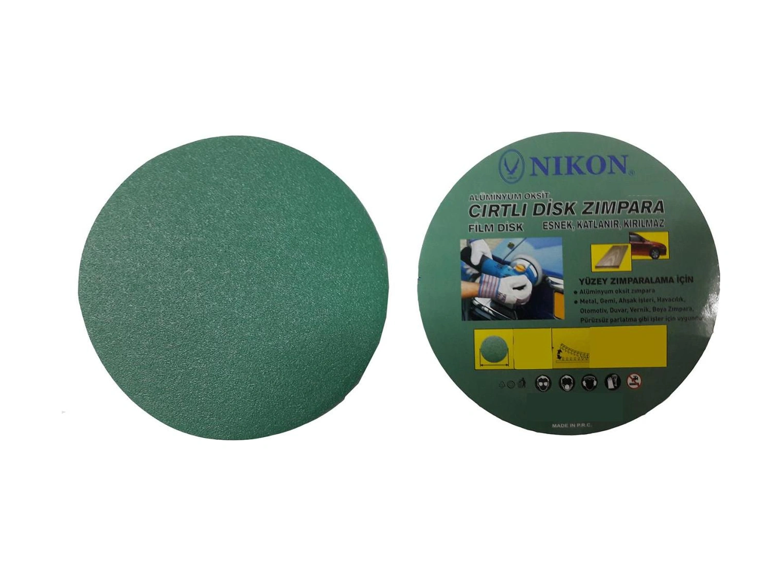 Nikon 52029 Kırılmaz Yeşil Cırt Zımpara 115x150 Kum - Pyrz-288574