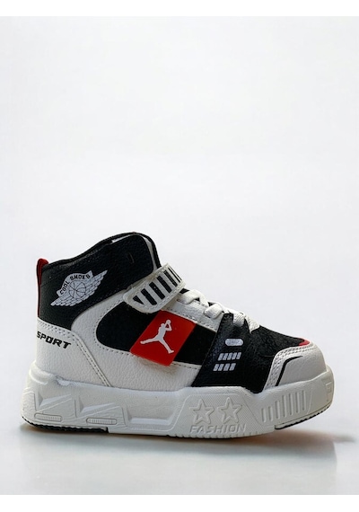 King Paolo King Hafif Çocuk Bilekli Sneaker Siyah/kırmızı Siyah - Kırmızı