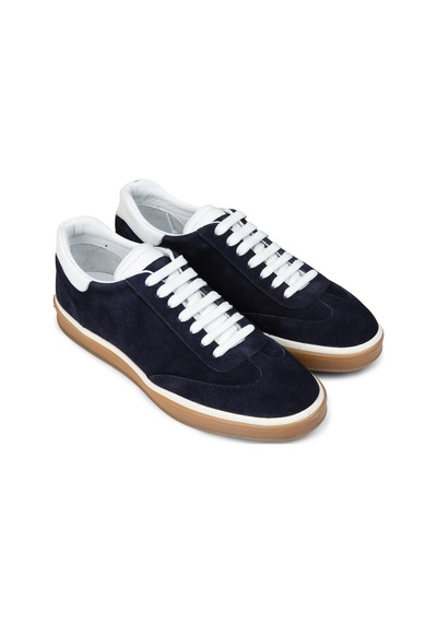 Deery Erkek Lacivert Hakiki Süet Sneaker Ayakkabı - 01997mlcvc03 Lacivert