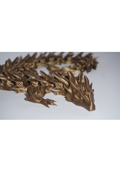 Eklemli Ejderha 3 Renkli 48 Cm - Dekoratif 3d Maket Hediyelik 2,5cm 68336066