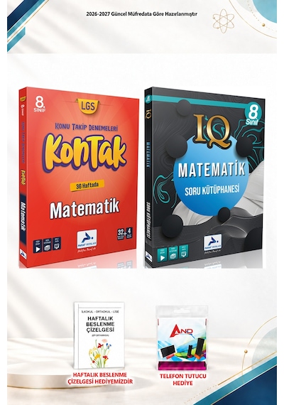 2026-2027 Paraf Yayınları 8. Sınıf 2 Kitap Seti - Matematik Kontak + Iq