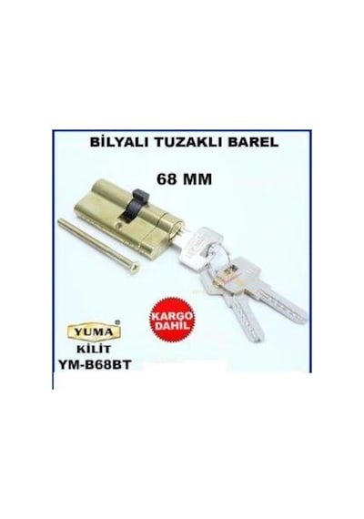 Yuma Bilyalı Tuzaklı Barel 68 Mm Saten Dış Kapı Göbeği