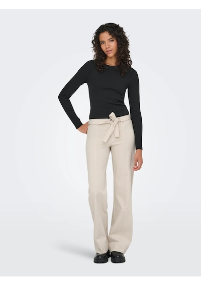 Only Onlmadison-missouri Hw Belt Kadın Pantolon 15367004 Ekru