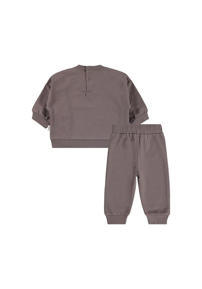 Civil Baby Fırfırlı Basic 6-18 Ay Takım - Kahve