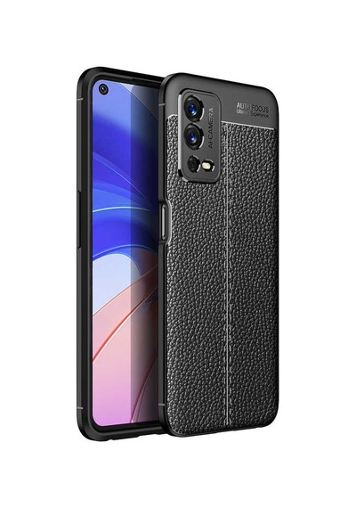 Oppo A55 4G Kılıf Zore Niss Deri Desenli Silikon Kılıf