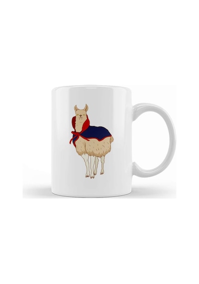 Cute Vampire Llama Halloween Funny Vampire Llama Kupa Bardak Porselen Karışık