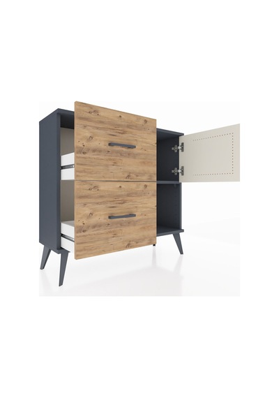 Arges Şifonyer Tek Raflı 2 Çekmeceli Tek Kapaklı 88x30x80 Antrasit-aytaşı/çam Aytaşı/çam Arges Şifonyer Tek Raflı 2 Çekmeceli Tek Kapaklı 88x30x80 Antrasit-aytaşı/çam Aytaşı/çam
