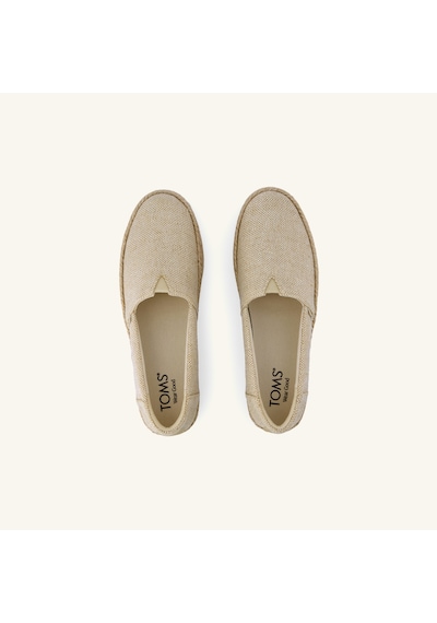 10023059 Champagne Espadril Kadın 10023059 Toms Valencıa Glimmer Slub Canvas Krem