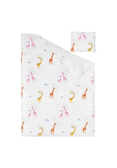 Ikea Bergfınk Tek Kişilik Nevresim Takımı 150 X 200 Cm Beyaz - Turuncu - Sarı - Pembe Çok Renkli
