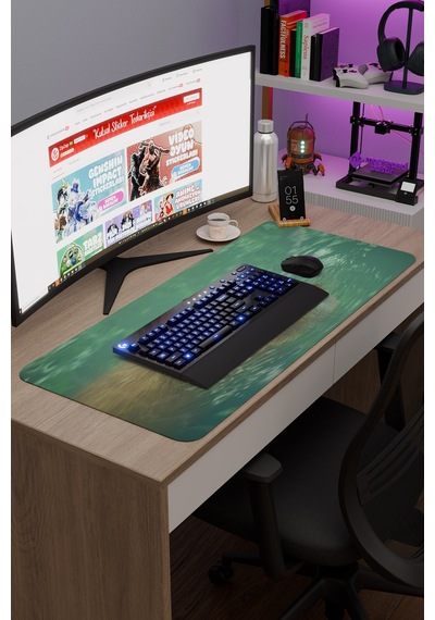 Capybara Kaymaz Dikişli Kauçuk Oyuncu Mousepad V2 - 90x40 Xxl Gaming Mouse Pad Fare Altlığı