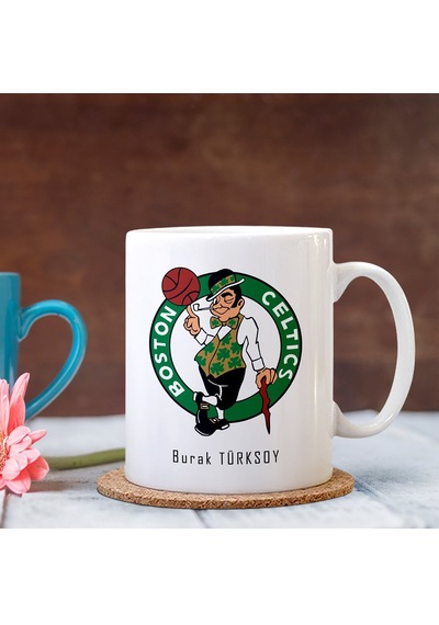Kişiye Özel Nba Boston Celtics Beyaz Kupa Bardak