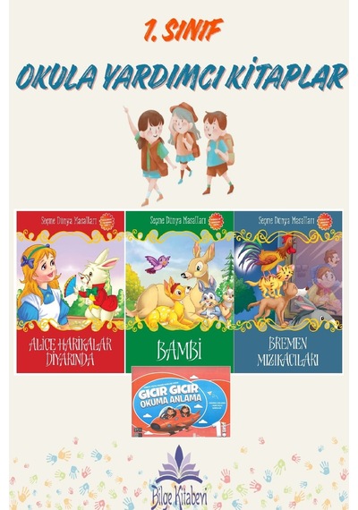 1. Sınıf Okuma Anlama + Büyük Boy Seçme Dünya Masalları 3 Adet