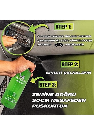 Michelin Mc33566 500ml Pro Serisi Koltuk, Döşeme, Halı, Klima Havalandırma Koku Giderici Sprey