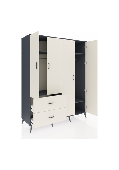 Kronos Gardrop 4 Raflı 2 Çekmeceli 2 Askılı 176x59x221 Antrasit-aytaşı Aytaşı Kronos Gardrop 4 Raflı 2 Çekmeceli 2 Askılı 176x59x221 Antrasit-aytaşı Aytaşı