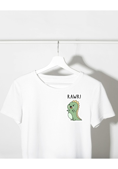 Karakartal Sevdalıları İçin Baskılı Tasarım T-shirt Beyaz