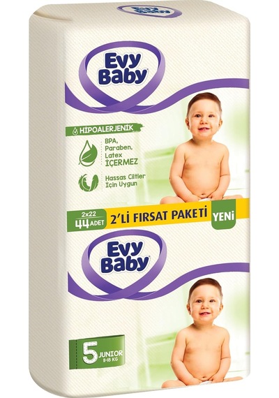 Evy Baby Bezi Junior 2'li Paket 5 Beden 44 Adet