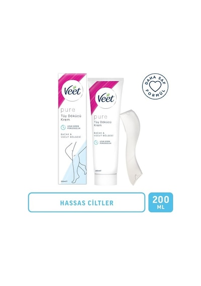 Veet Pure Tüy Dökücü Krem Hassas Ciltler 200 Ml VEET.028