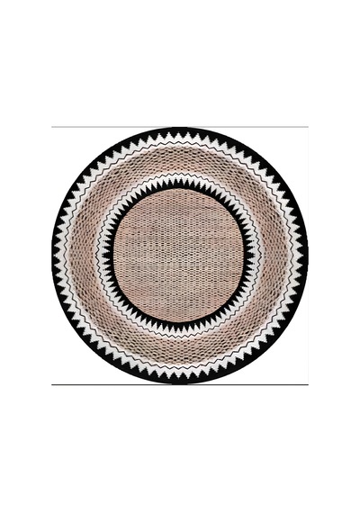 Blg Home Circle Bambu Koleksiyonu Yuvarlak Dijital Baskı Halı 8722 Çok Renkli