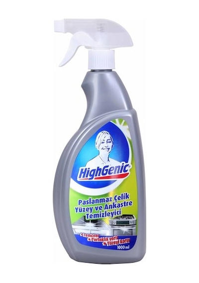 HighGenic Paslanmaz Çelik Yüzey ve Ankastre Temizleyici 1000 ml