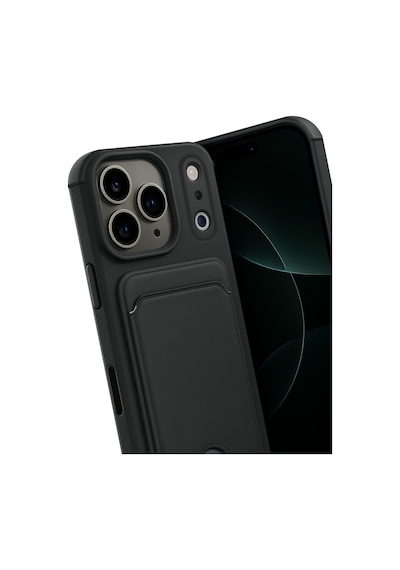 Apple iPhone  Uyumlu,  17 Pro Kelvin Kartvizitli Silikon - Siyah