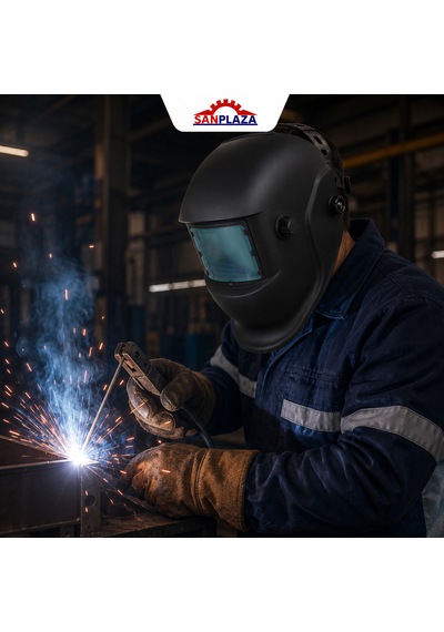 Sanplaza Kolormatik Otomatik Kararan Kaynak Maskesi Uv Korumalı Ayarlı Başlık Kaynakçı Baş Maskesi